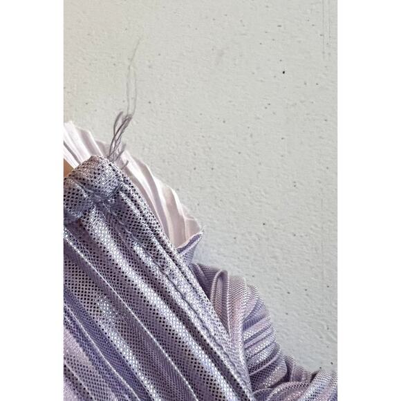 J. Crew Crewcut Style #AV331 ruffle trim shimmer lilac dress Girl Size XXS Smoke - Picture 4 of 4